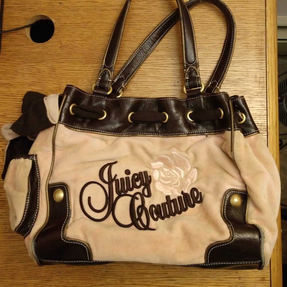 Pink and brown Juicy Couture purse